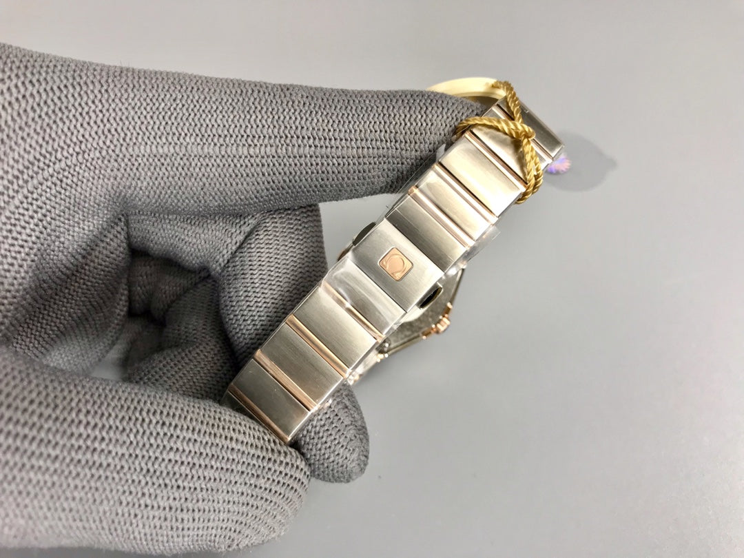 Omega Constellation 27mm Silver Pink Gold White Dial
