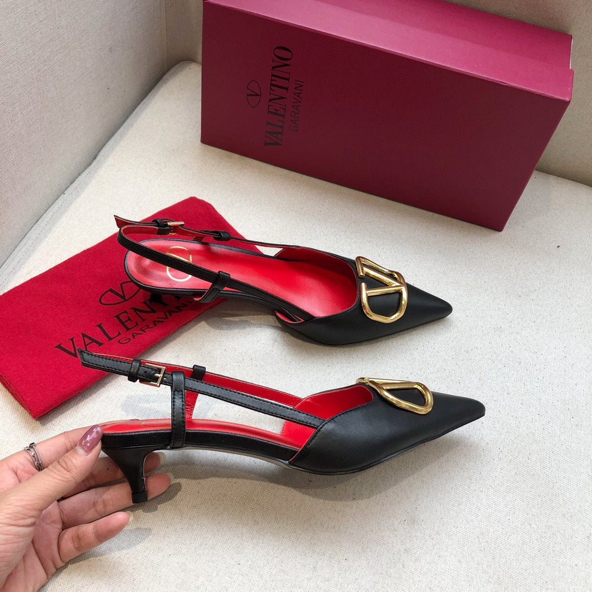 Valentino Slingback Pump 40mm Sheepskin