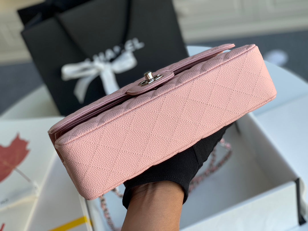 flap bag medium 25 pink caviar shw