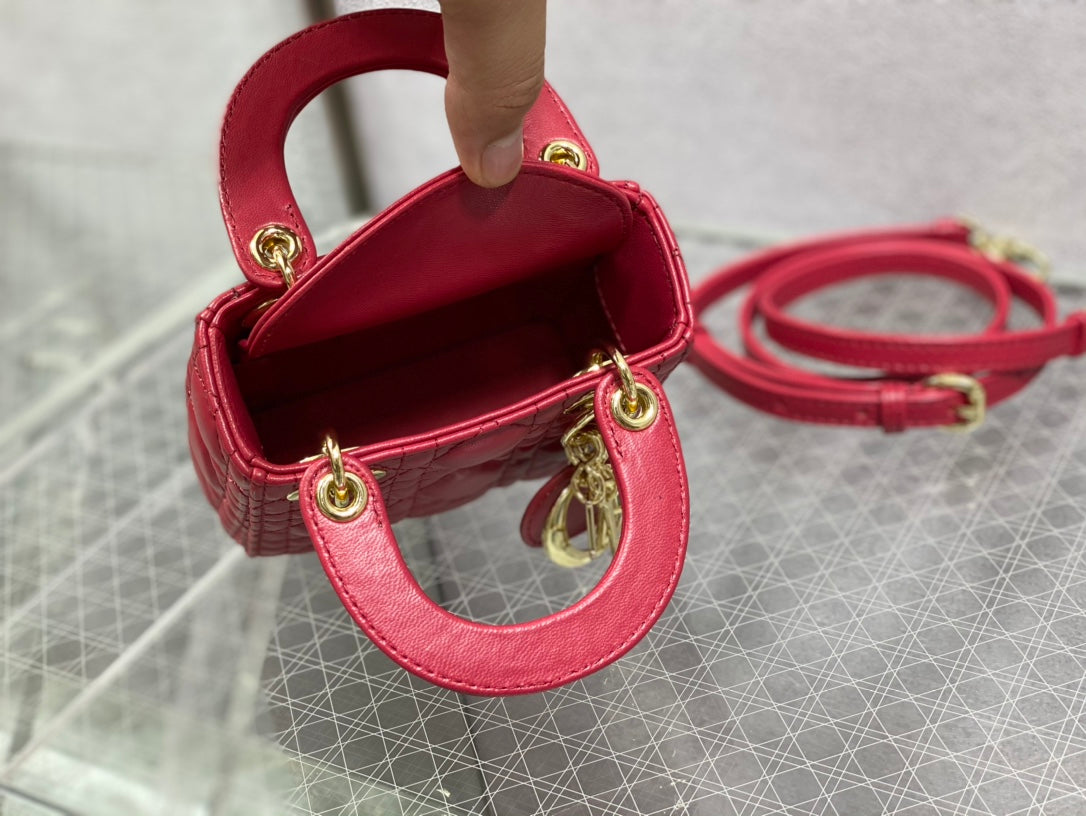 micro lady 12 red lambskin