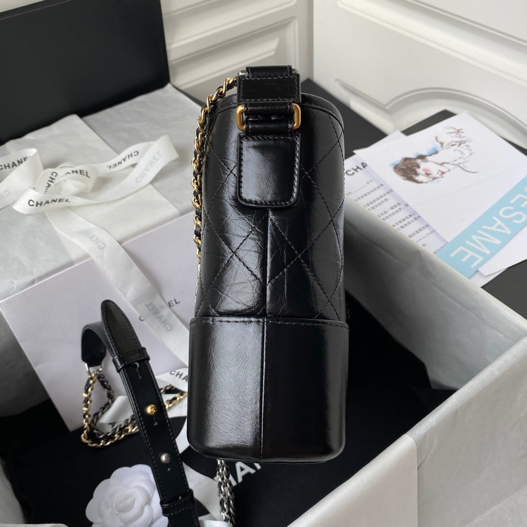Chanel 2025 Gabrielle Black 25cm Calfskin 320991