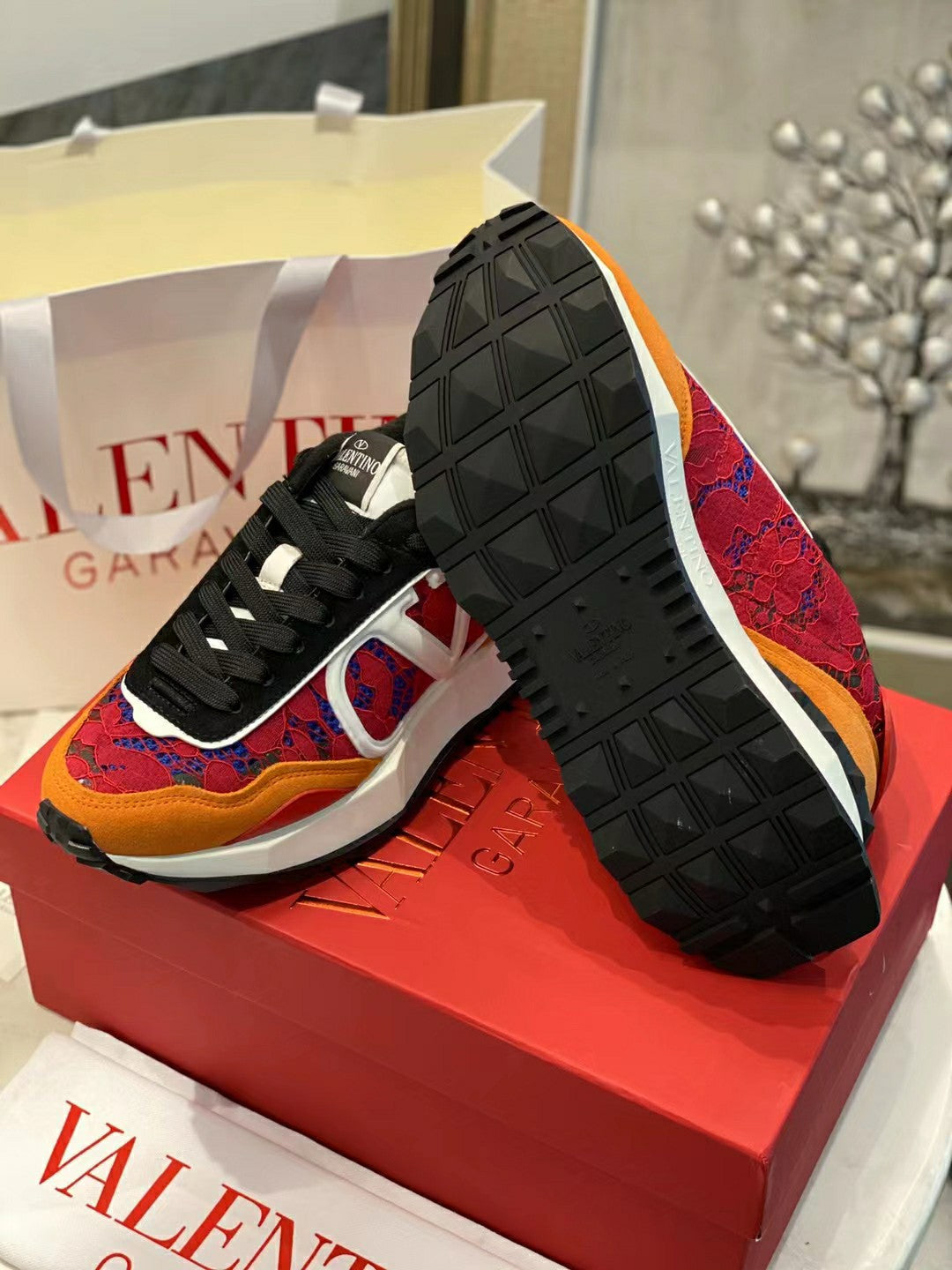 Lace And Mesh Lacerunner Sneaker In Colorful 994619