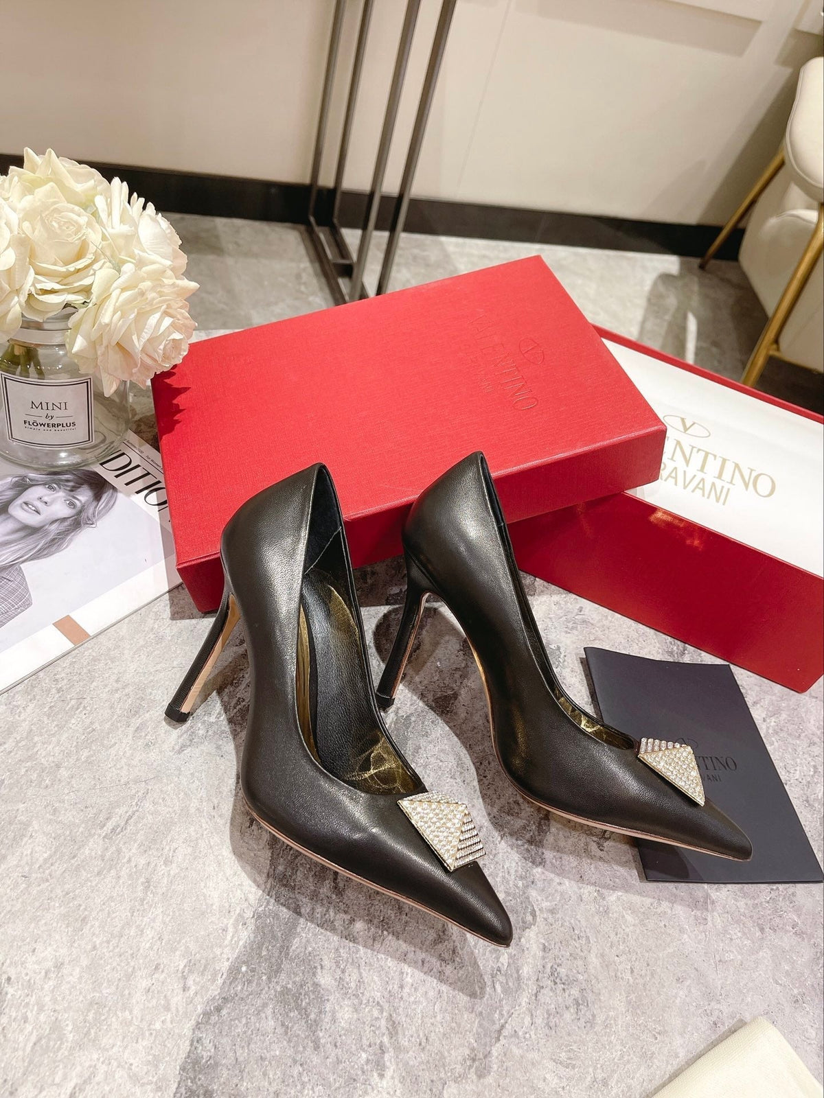 VT 25 Toe Pumps Diamond Black Sheepskin
