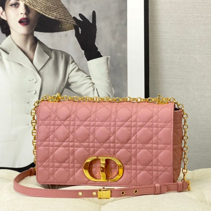 LARGE CARO BAG 28 ANTIQUE PINK CALFSKIN