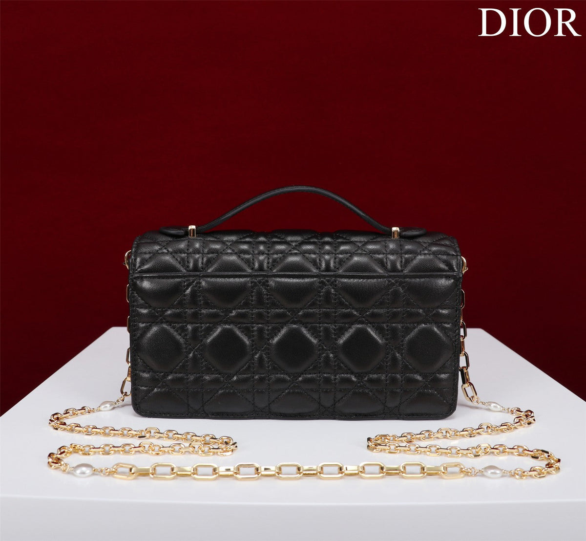 my cd mini 21 black lambskin