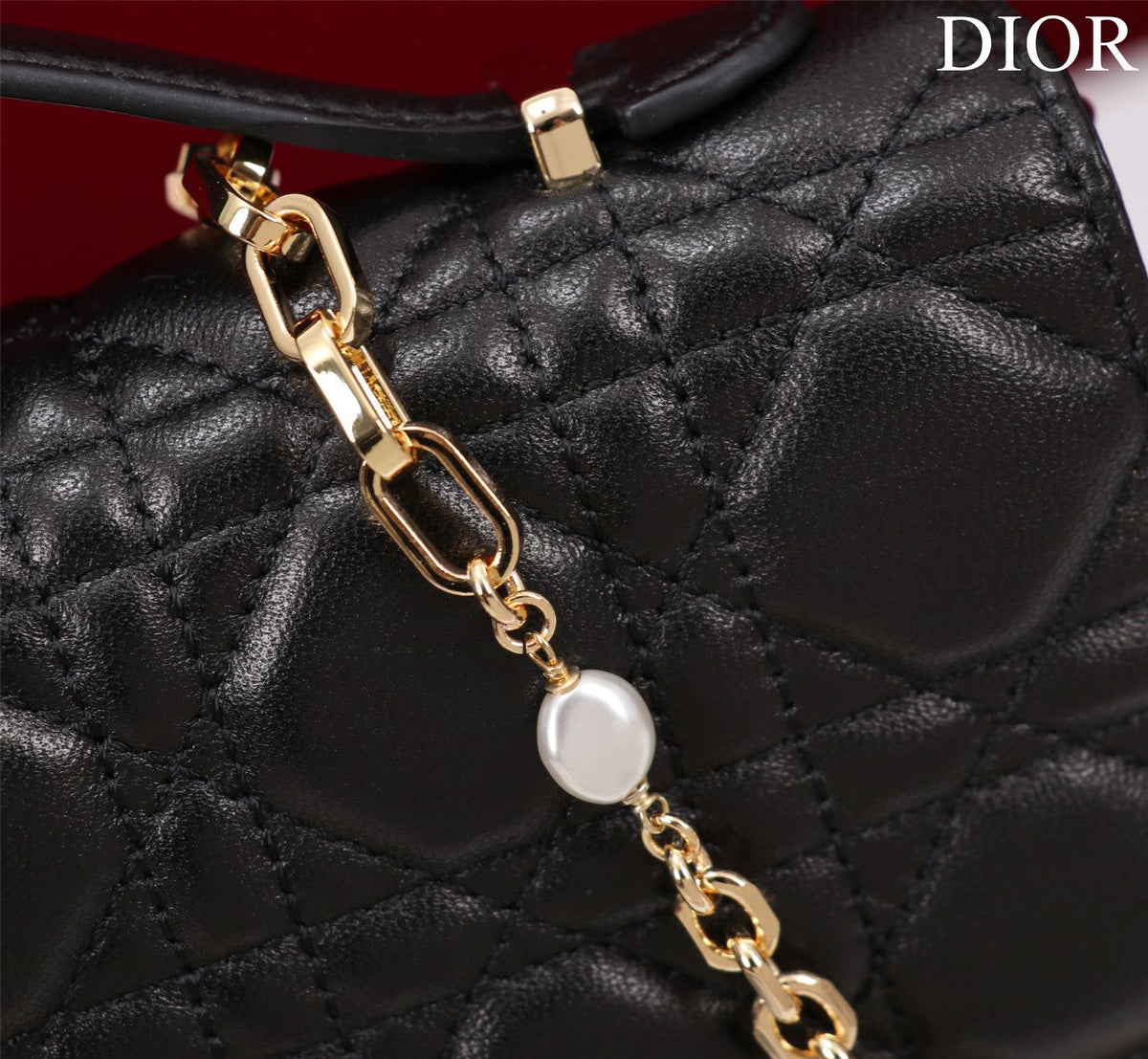 my cd mini 21 black lambskin