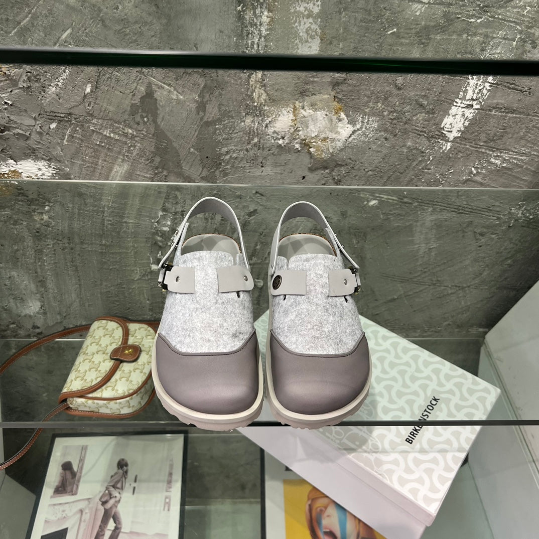 CD x Birkenstock Tokio Mule Grey White Felt Coth