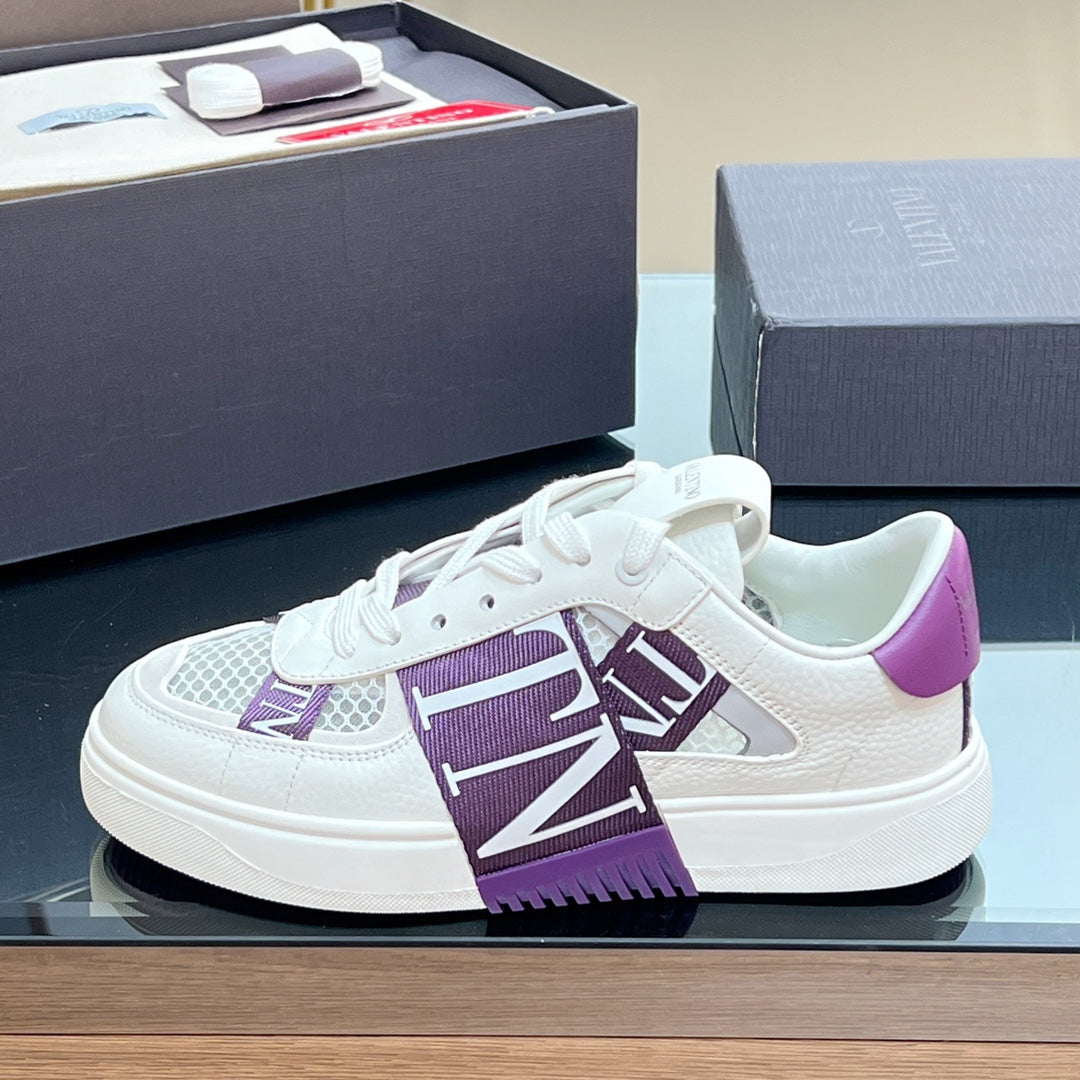 VT 2025 Sneakers White Purple Mesh Calfskin Fabric 546973