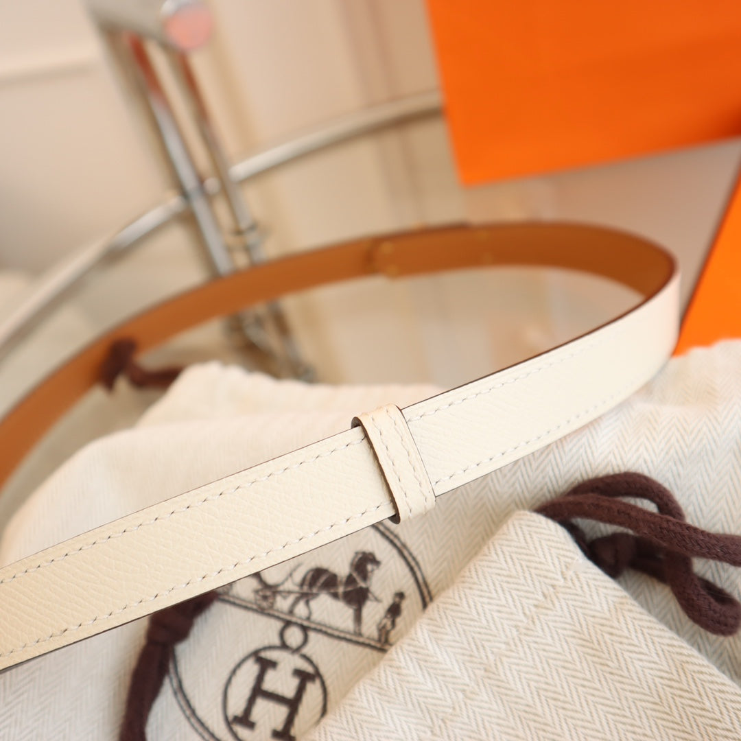 hm kelly belt 18mm cream epsom leather