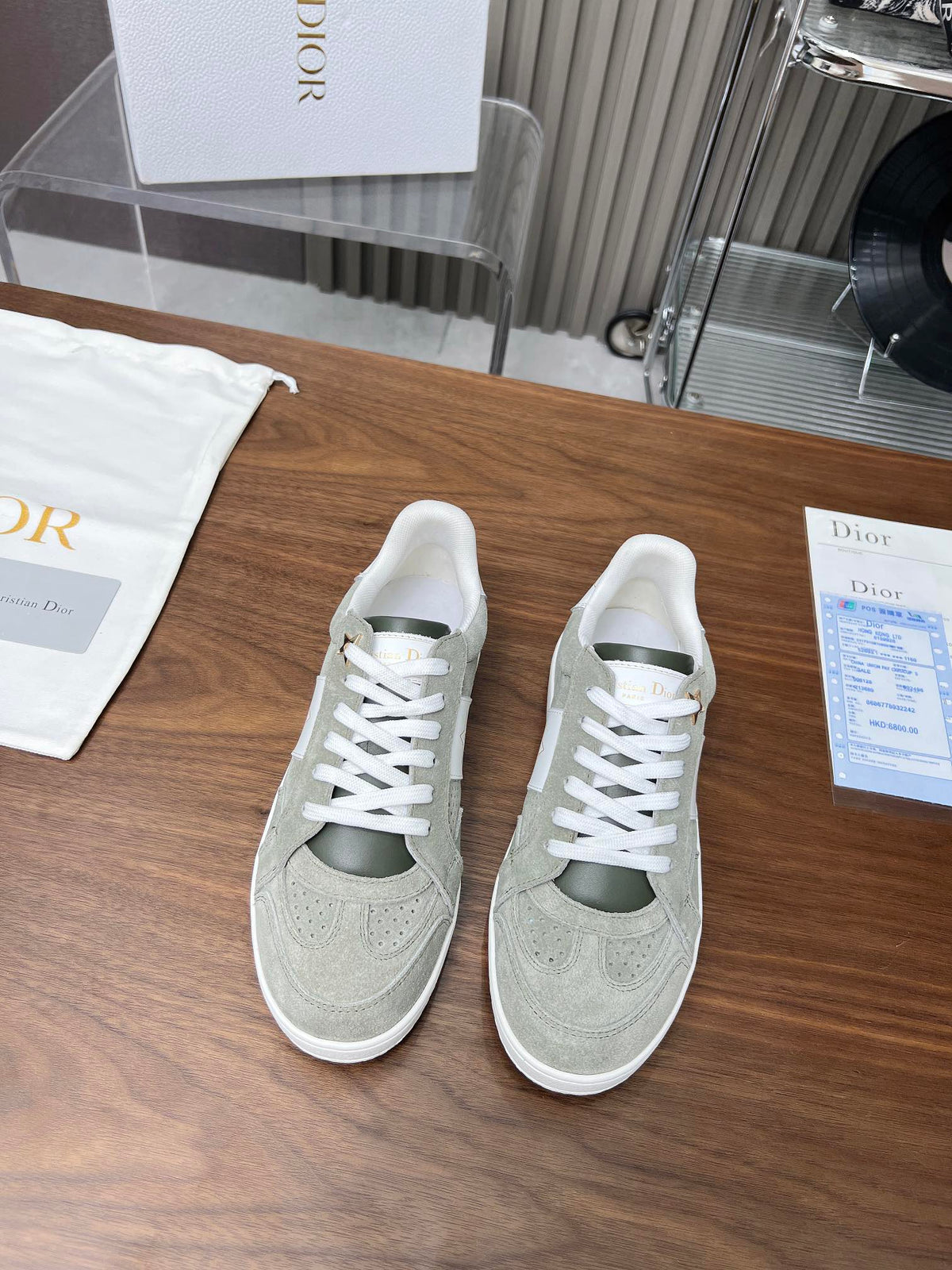 CD Star Sneaker Grey Green Suede And Calfskin