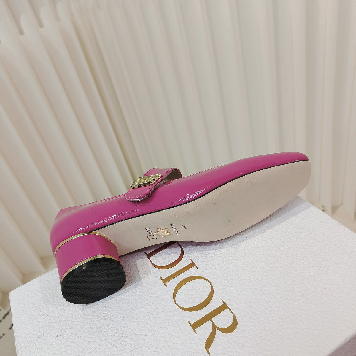 Miss Dior Pump 40mm In Deep Pink Cowhide 111346