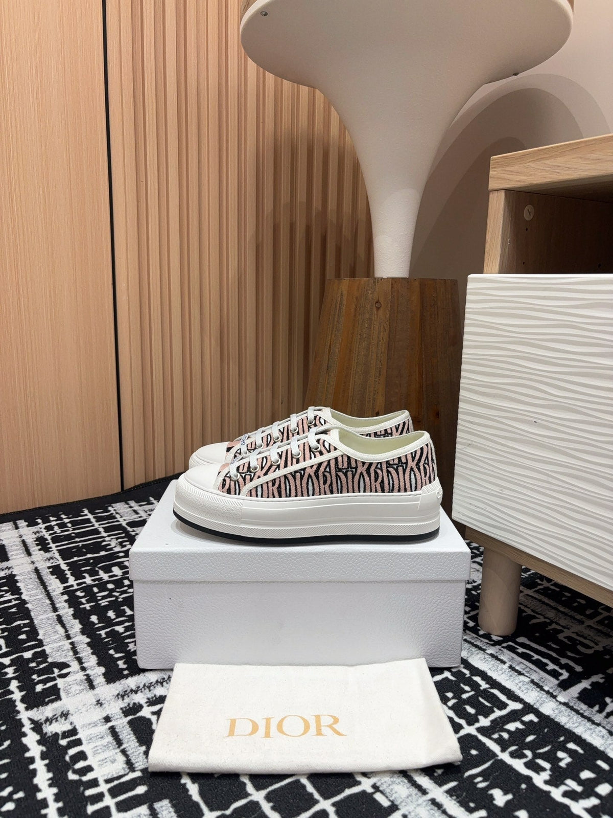 CD Walk'n'Dior Platform Sneaker Pale Pink Miss Canvas