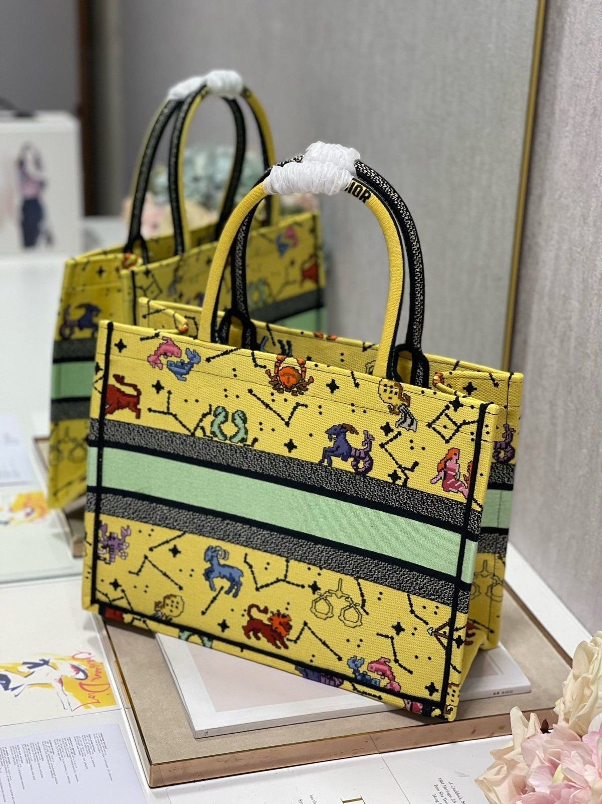 CD Tanabata Yellow Book Tote 36cm Bag Canvas 336543