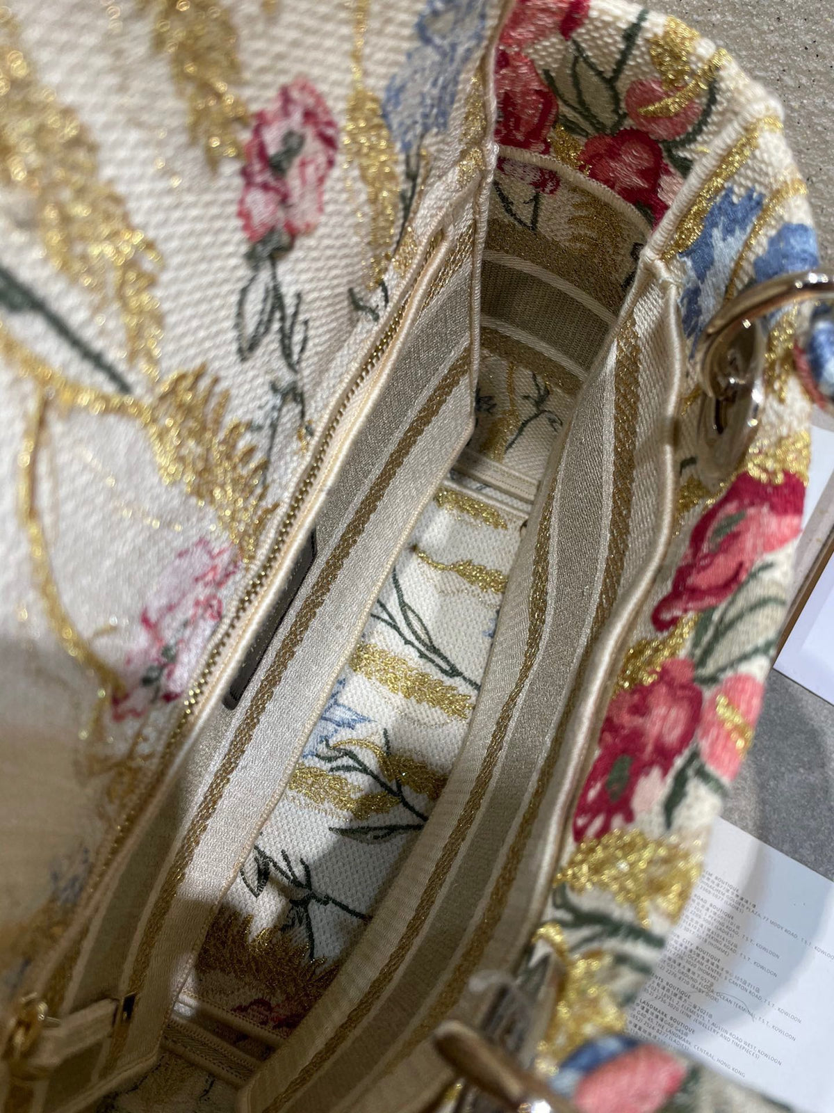 CD Hibiscus 24 Lady Dior Bag Canvas 336706