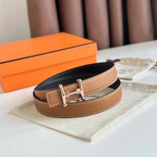HM Mors H buckle & Reversible 24 mm belt Black Brown leather 125350
