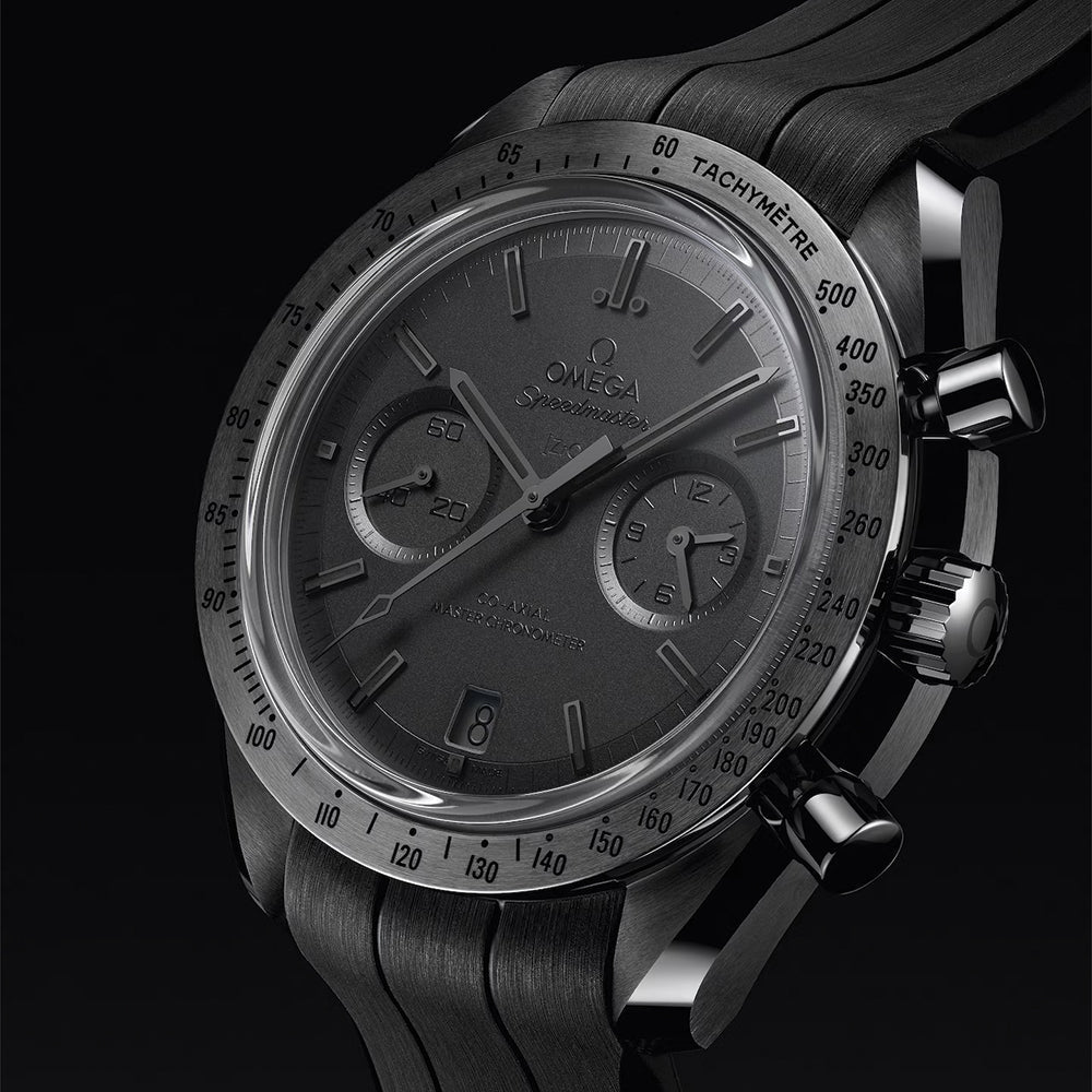 Speedmaster Dark Side of the Moon Black Ceramic 44.25mm - Full Black on Rubber Strap