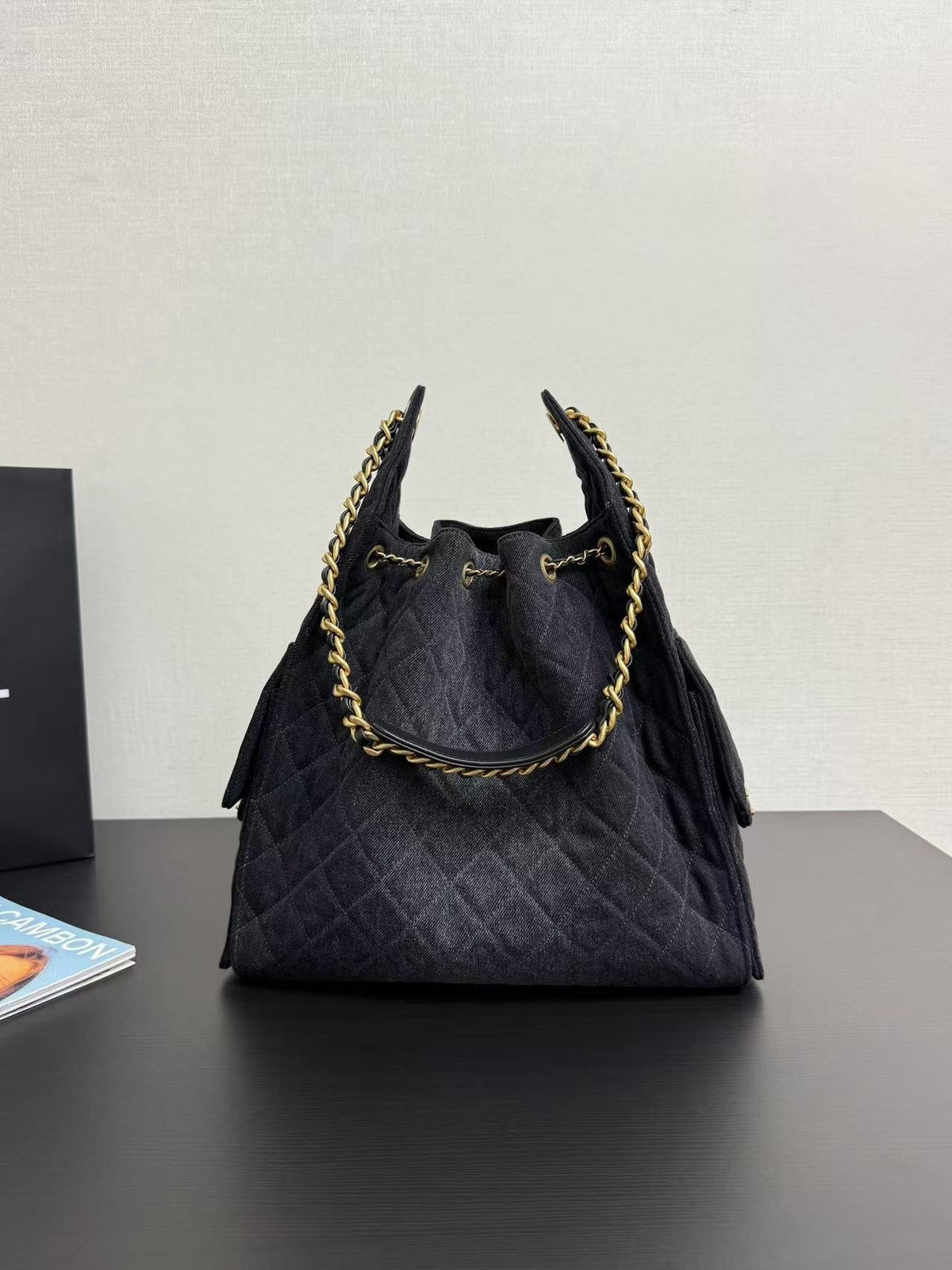 CC 25C Hobo Bag 40cm Black Denim