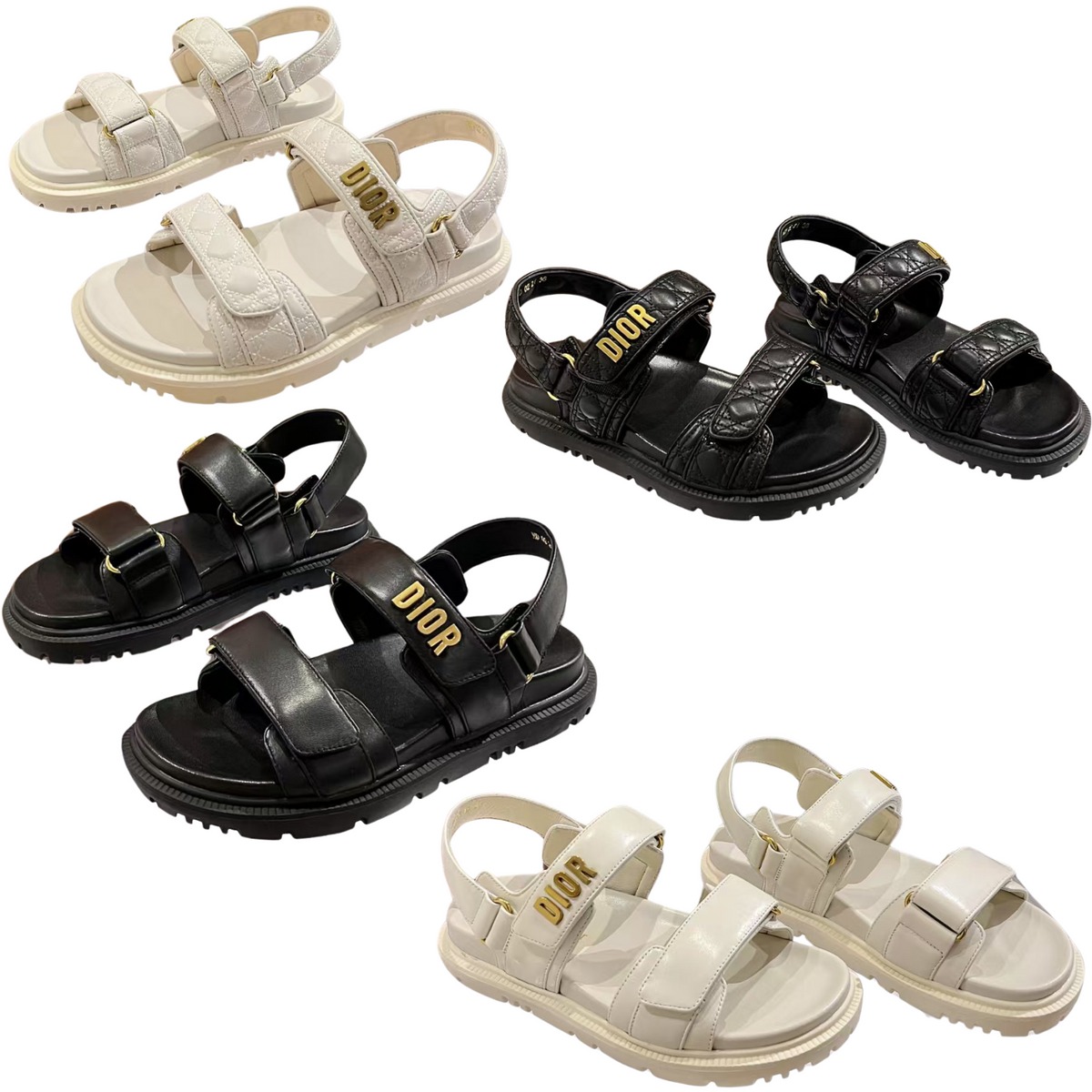 CD Dioract Sandal Quilted Cannage Calfskin and Lambskin 242446