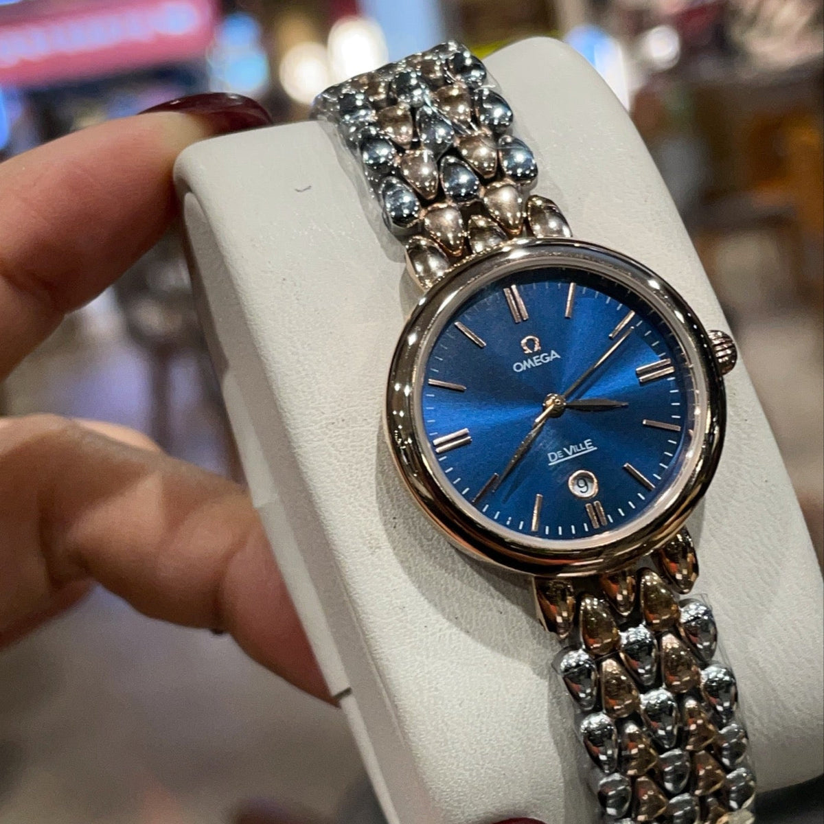 Omega De Ville 27mm Blue Dial