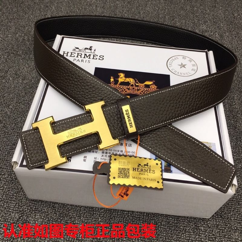 HM Original Belt 38mm Black Cowhide Gold Buckle 620253