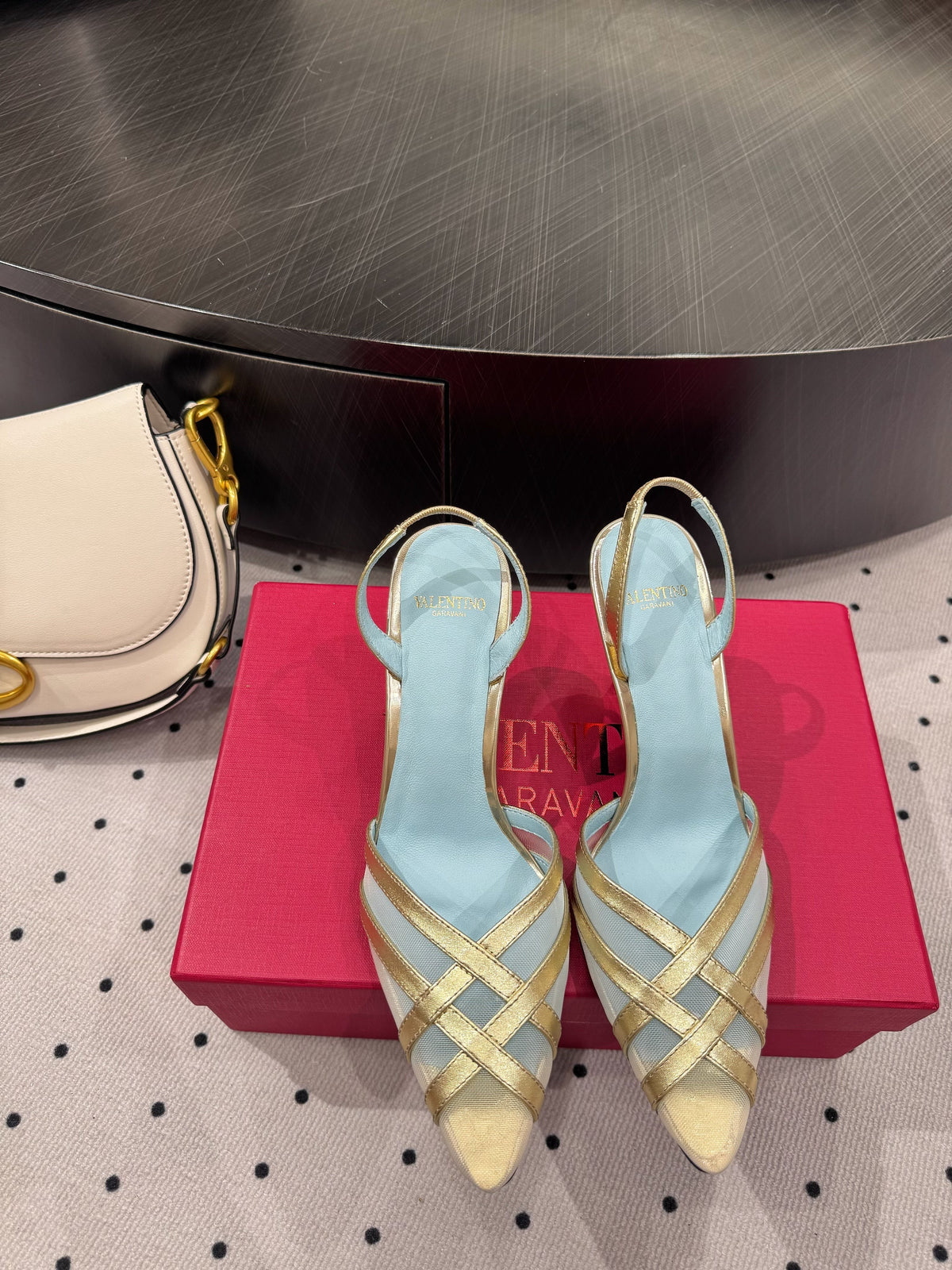 VT 25 Mesh Slingback Gold Sheepskin 327591