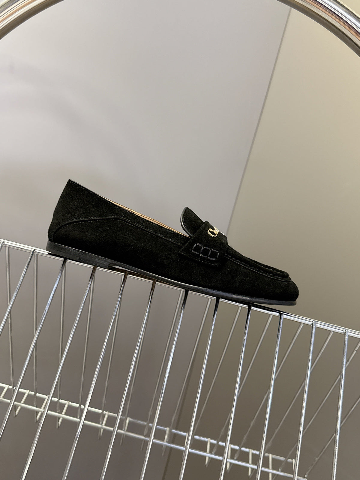 CD Boy Loafer Rope 5m Black Suede Calfskin 492541