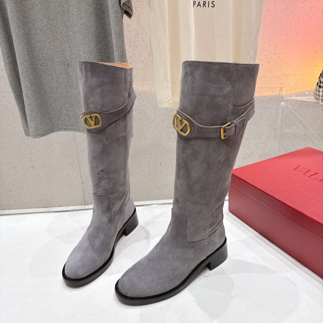 VT long boots gray suede 174423