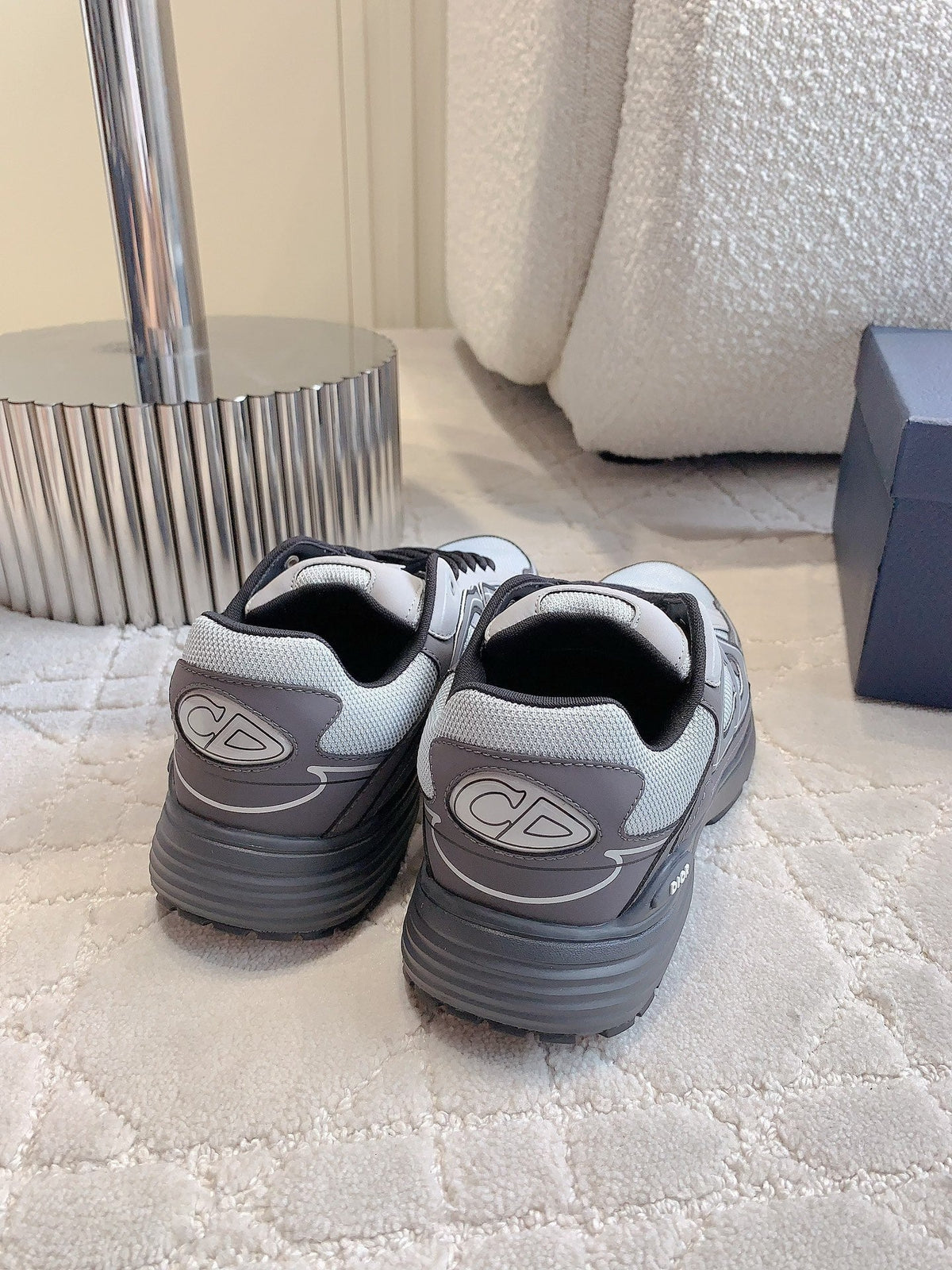 CD B30 Sneaker Grey Blue Mix Grey Black Polyester Mesh Fabric And Calfskin
