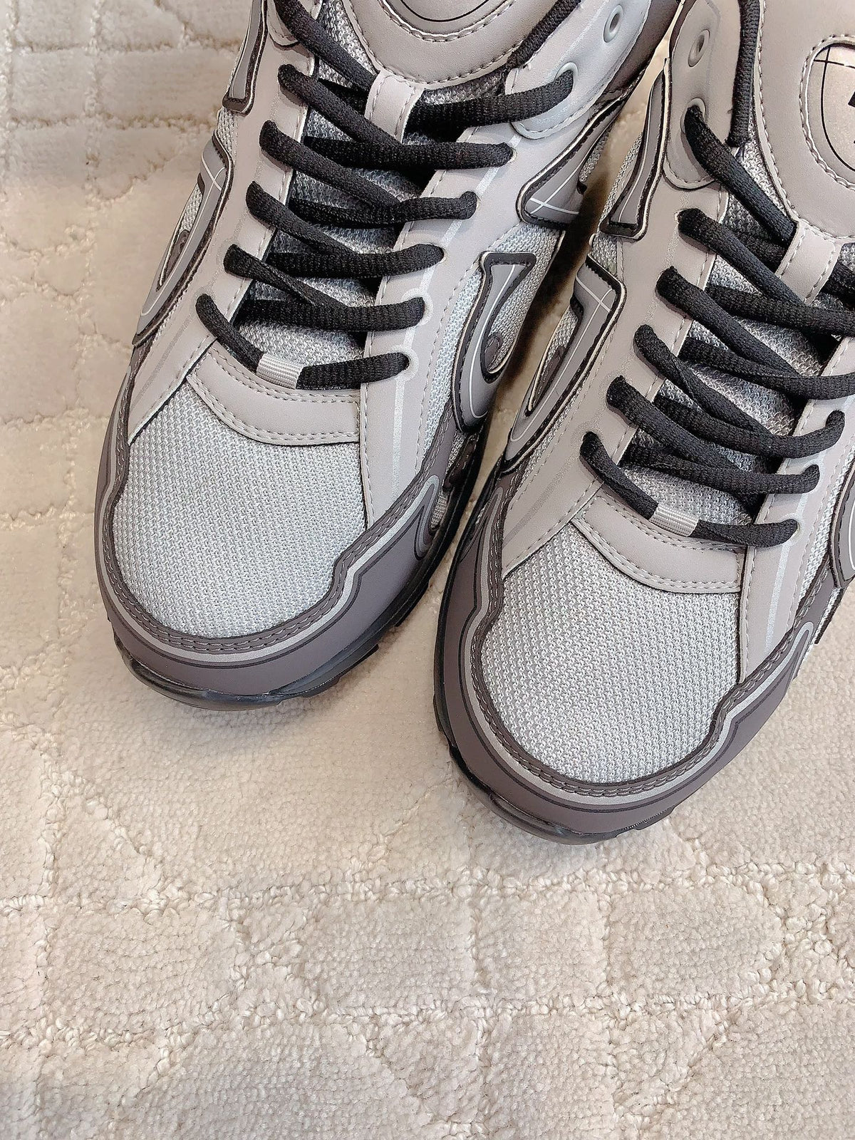 CD B30 Sneaker Grey Blue Mix Grey Black Polyester Mesh Fabric And Calfskin