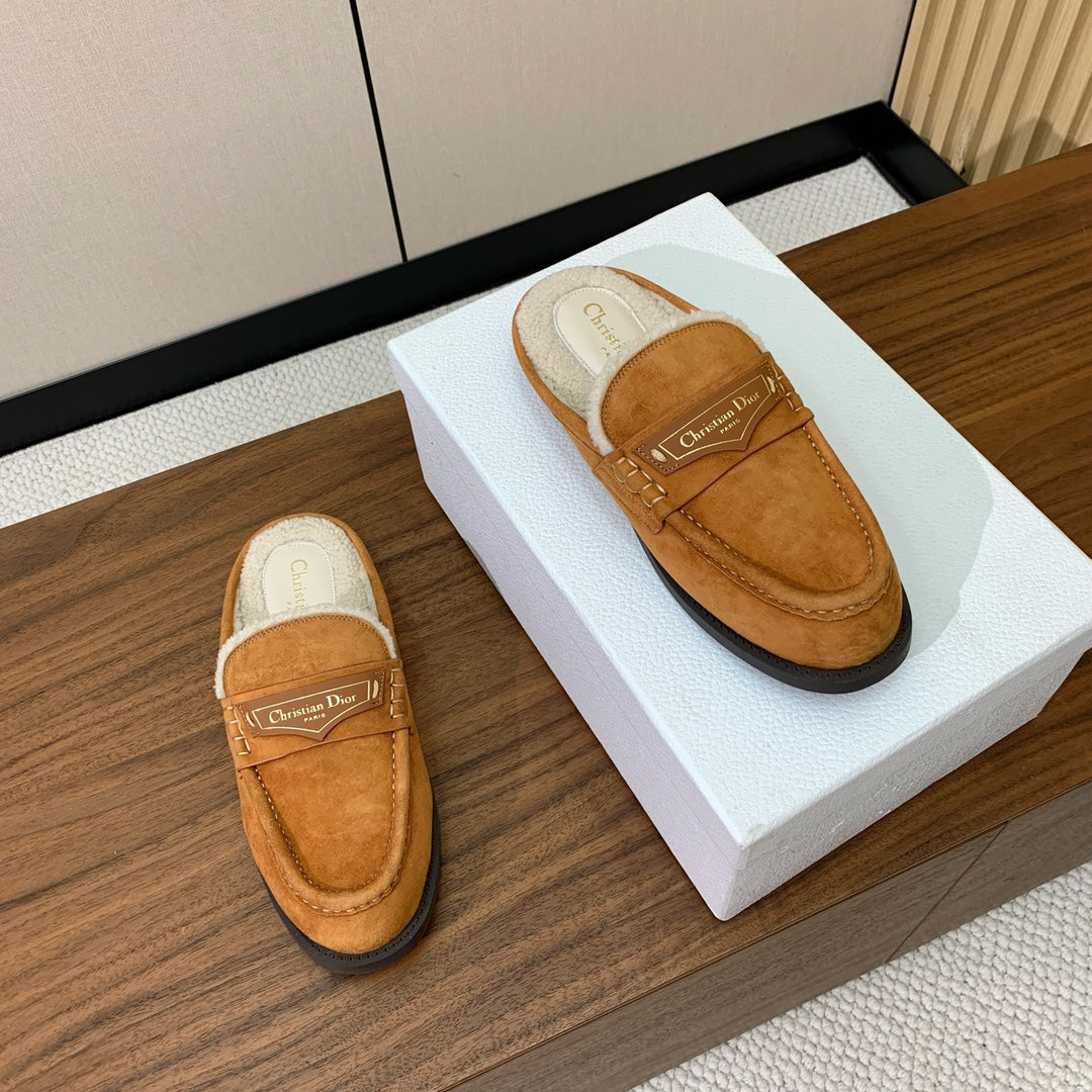 CD Dior Boy Mule Beige Suede Goatskin