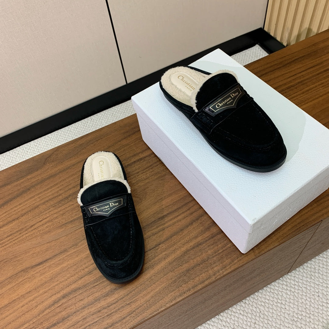 CD Dior Boy Mule Beige Suede Goatskin