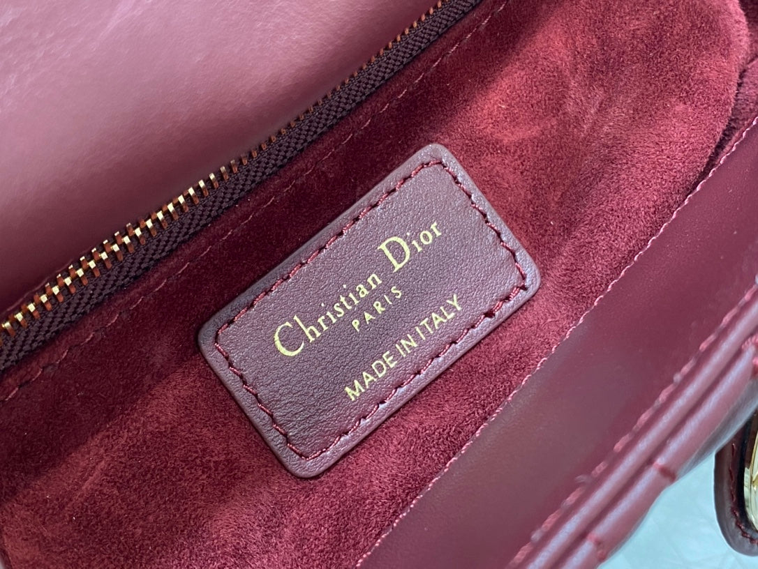 mini lady 17 wine lambskin