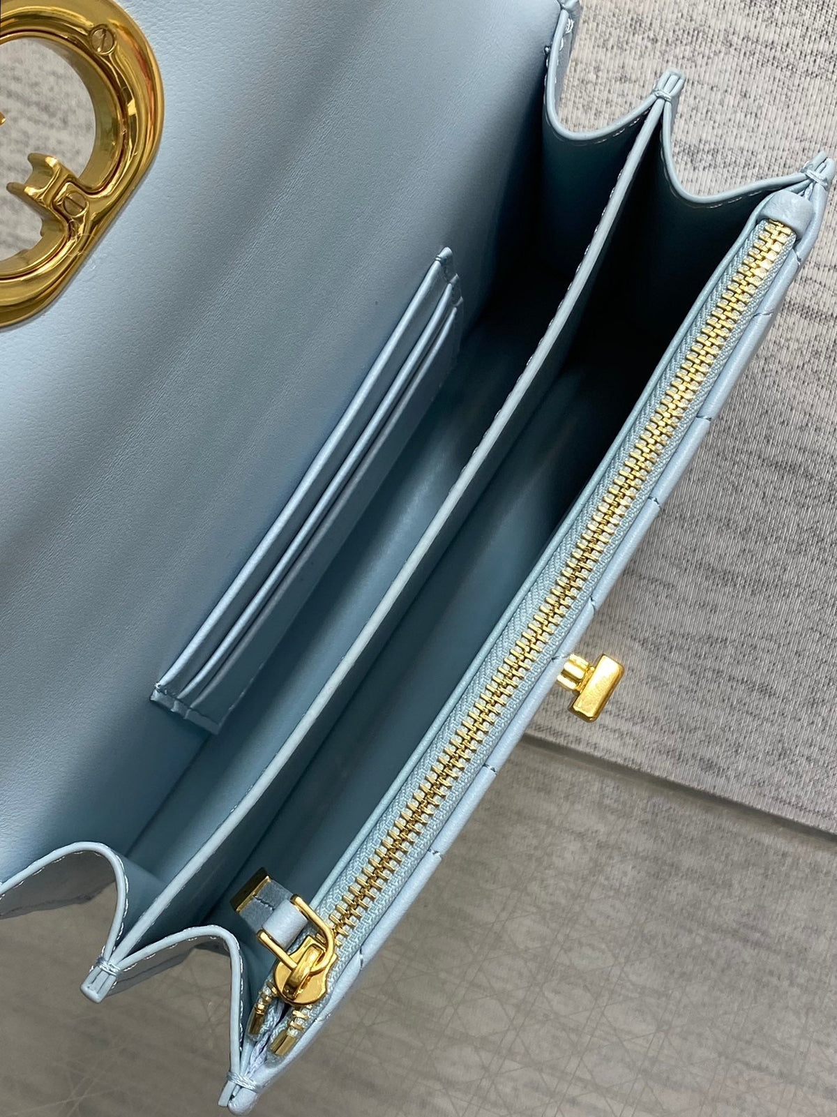 CD Miss Caro 17 Bag Blue Calfskin 229248