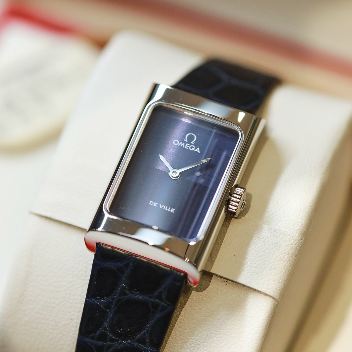 Omega De Ville 26.12mm Silver Blue Dial
