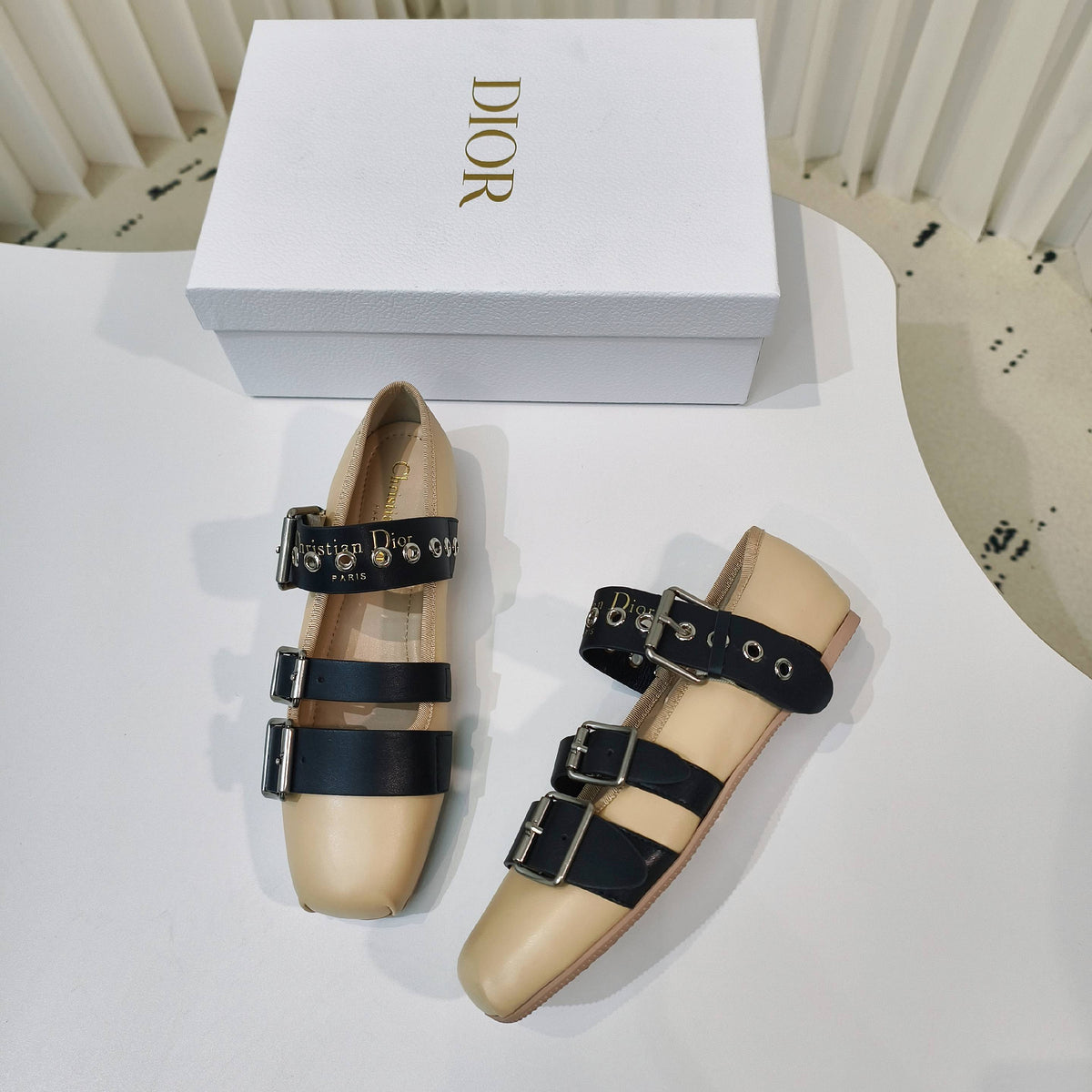 CD 25 Punk Ballet Flat Calfskin and Suede 237991