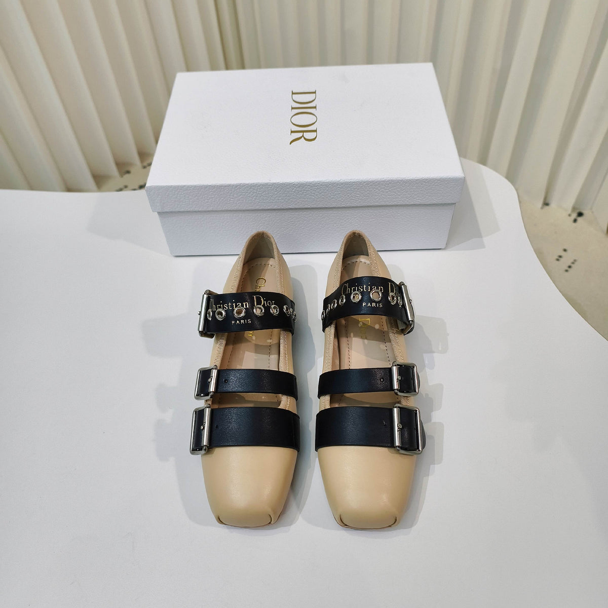 CD 25 Punk Ballet Flat Calfskin and Suede 237991