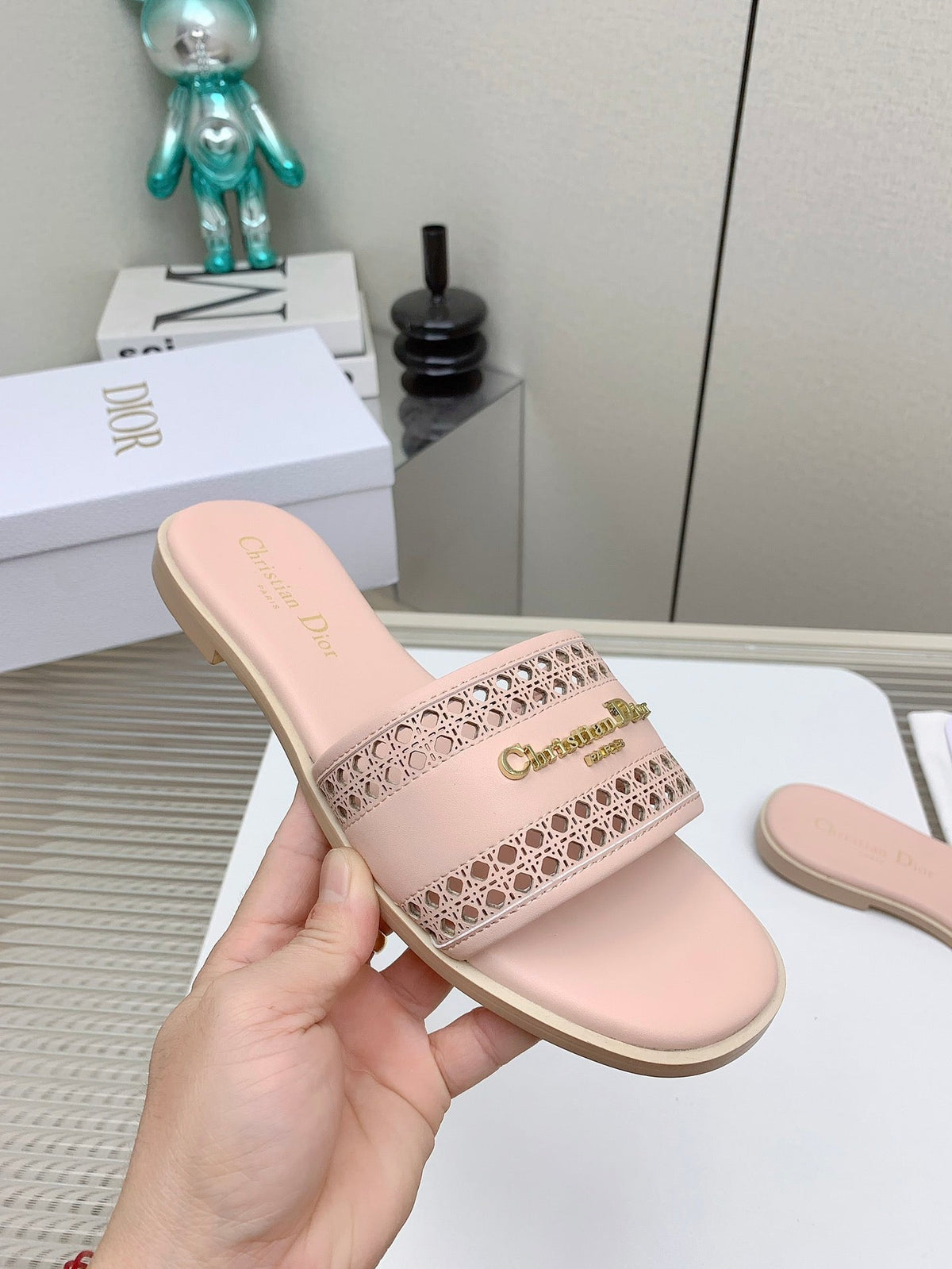 CD D-Lane Slide In Light Pink Cowhide 106273