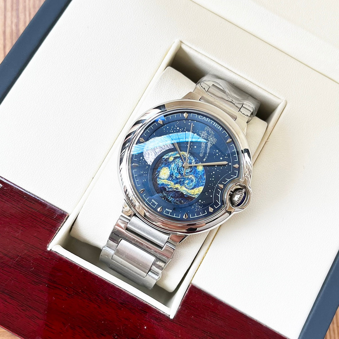 Cartier Men's Bleu Balloon 44mm Stainless steel