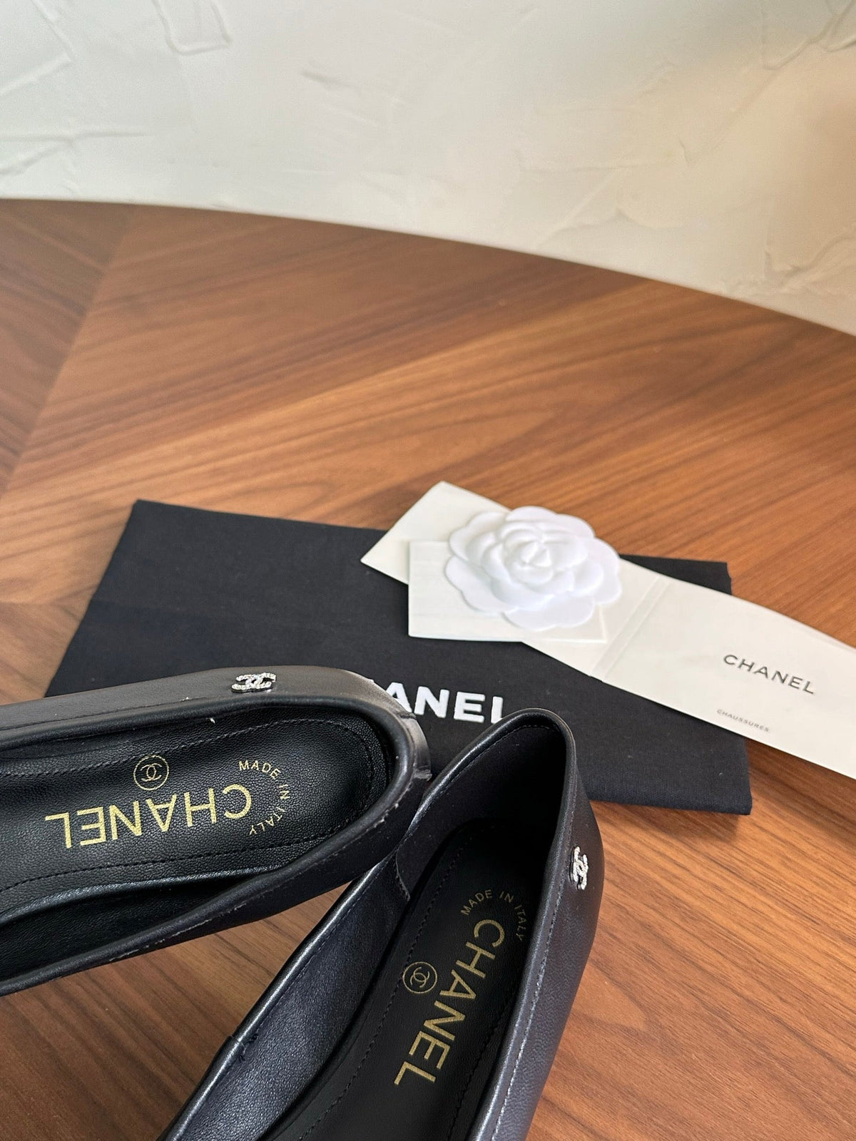 CC 26s Split-Toe Ballet Flat Black Lambskin 938195