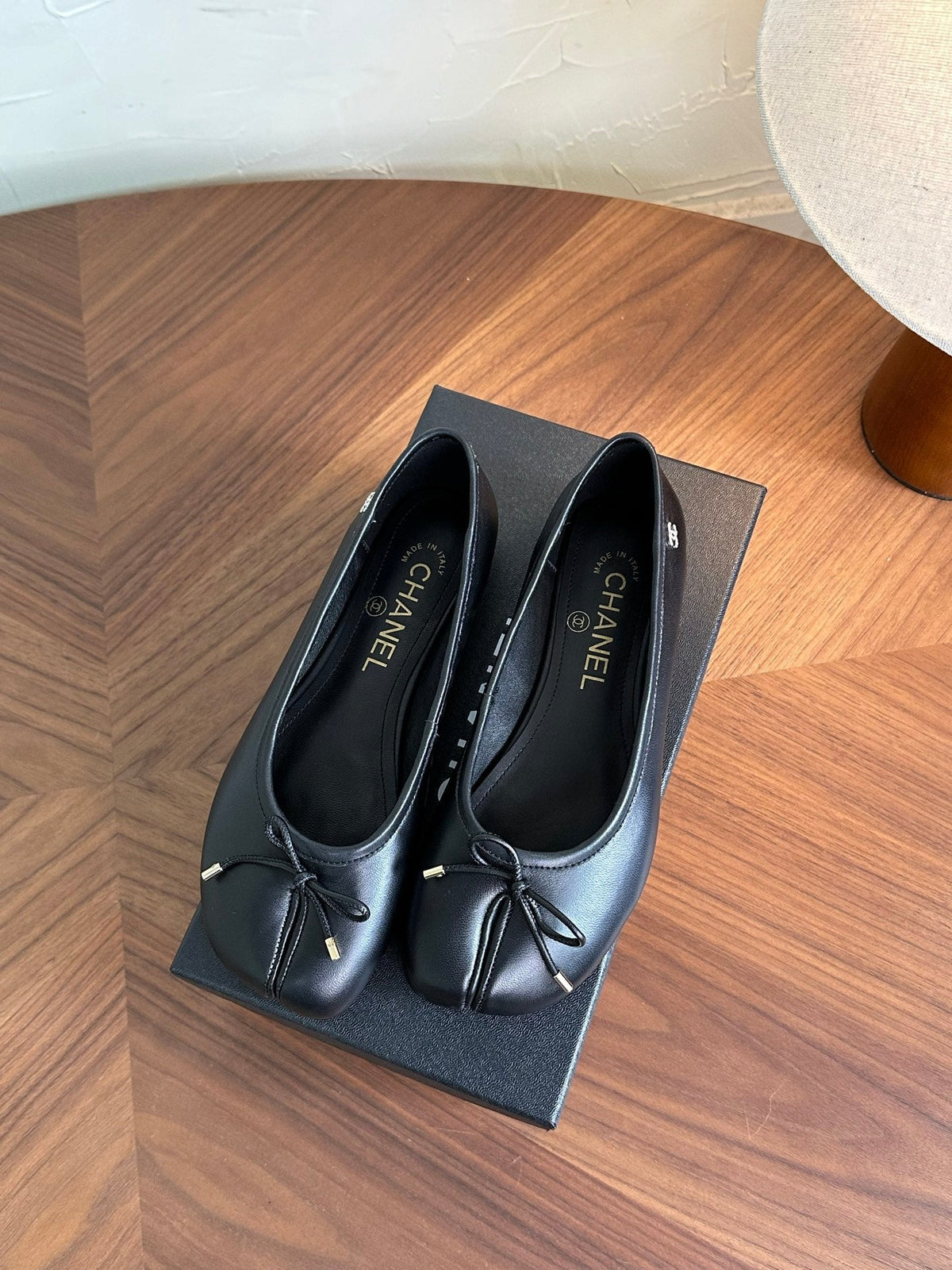 CC 26s Split-Toe Ballet Flat Black Lambskin 938195