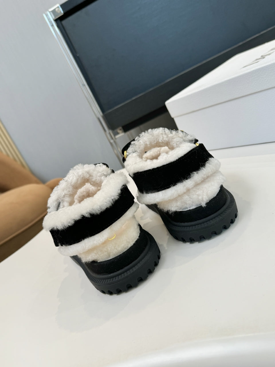 CD Dioract Sandal Black Suede Wool 529377