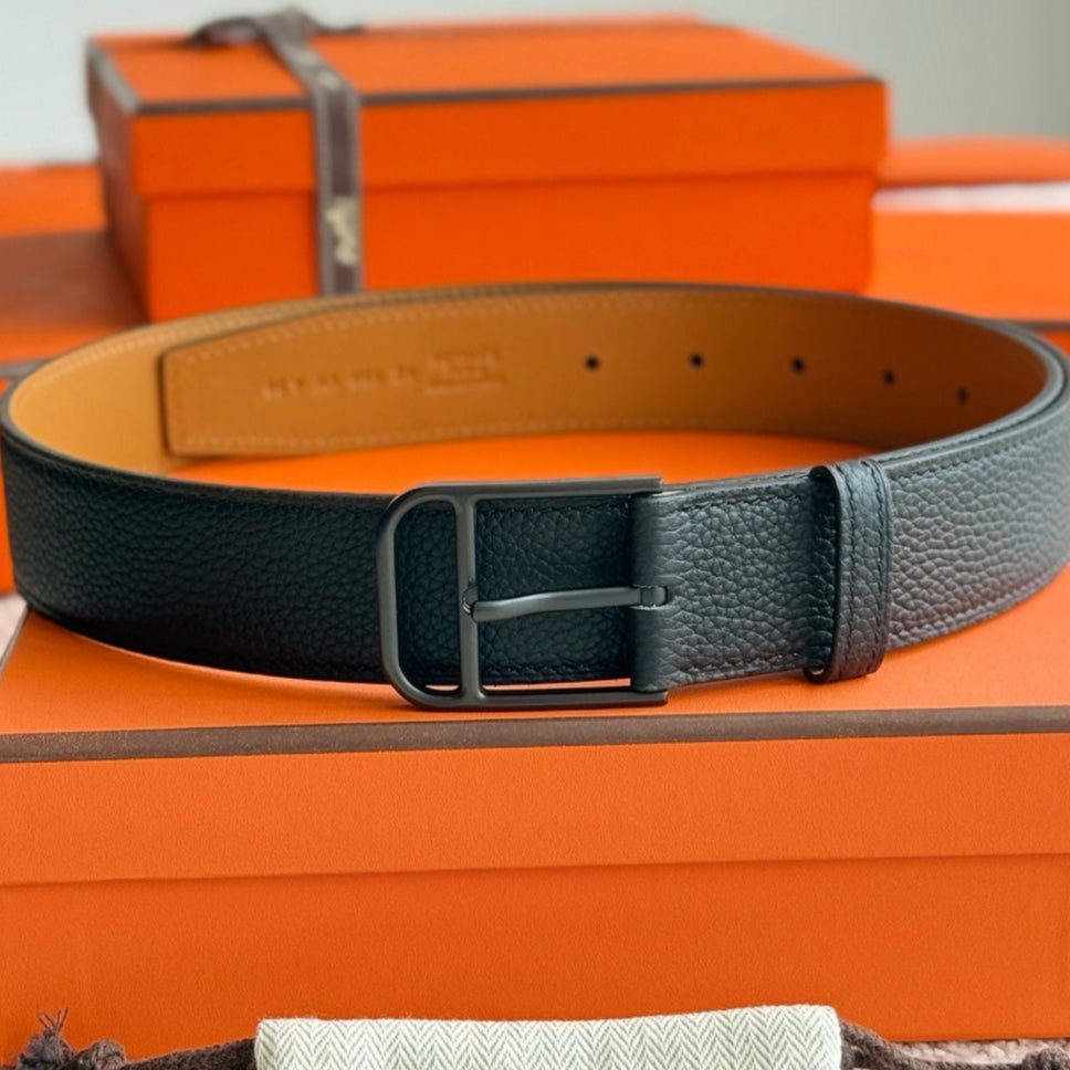 HM 35mm Romain Belt Black Brown Leather 188396