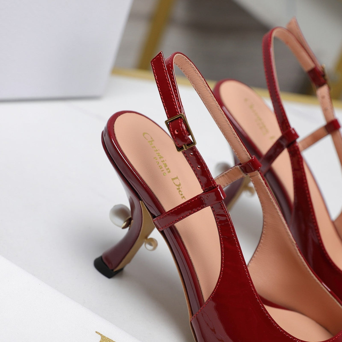 CD Tribales Slingback Pump Glossy Red Cowhide