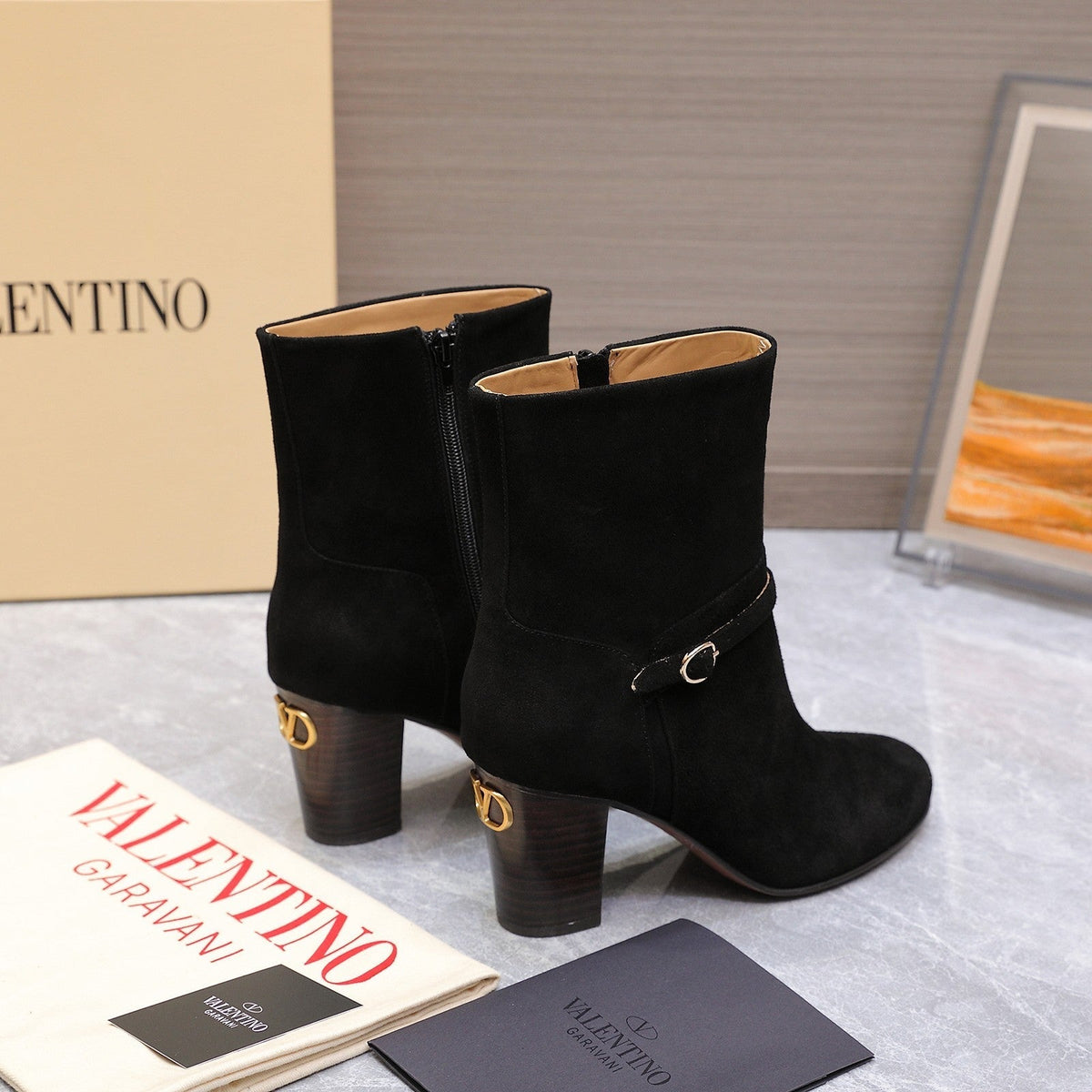 Valentino 2025 Heeled Boot Black Suede 547600