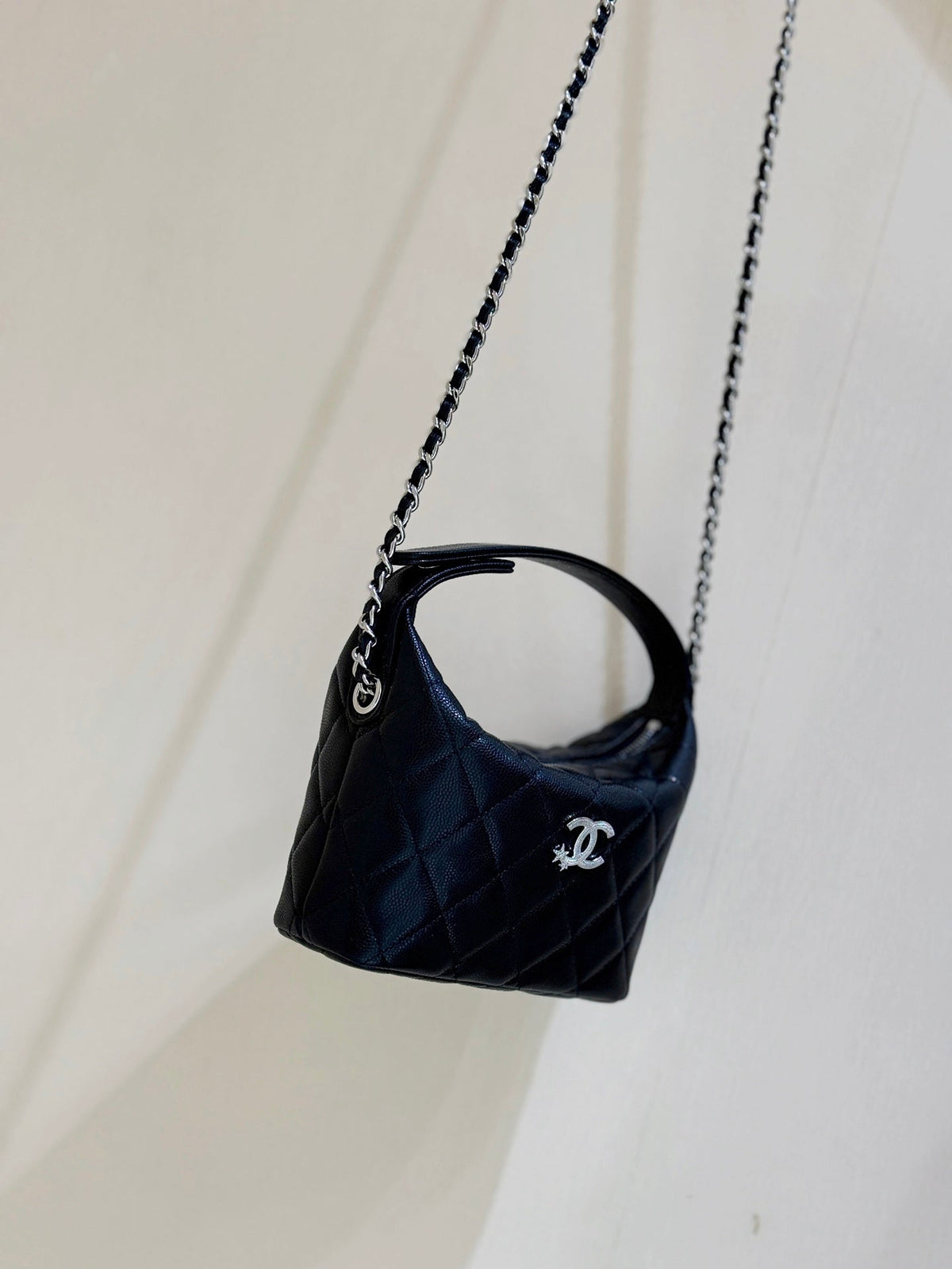 CC 2025 Bento Box Bag Black Calfskin 346313