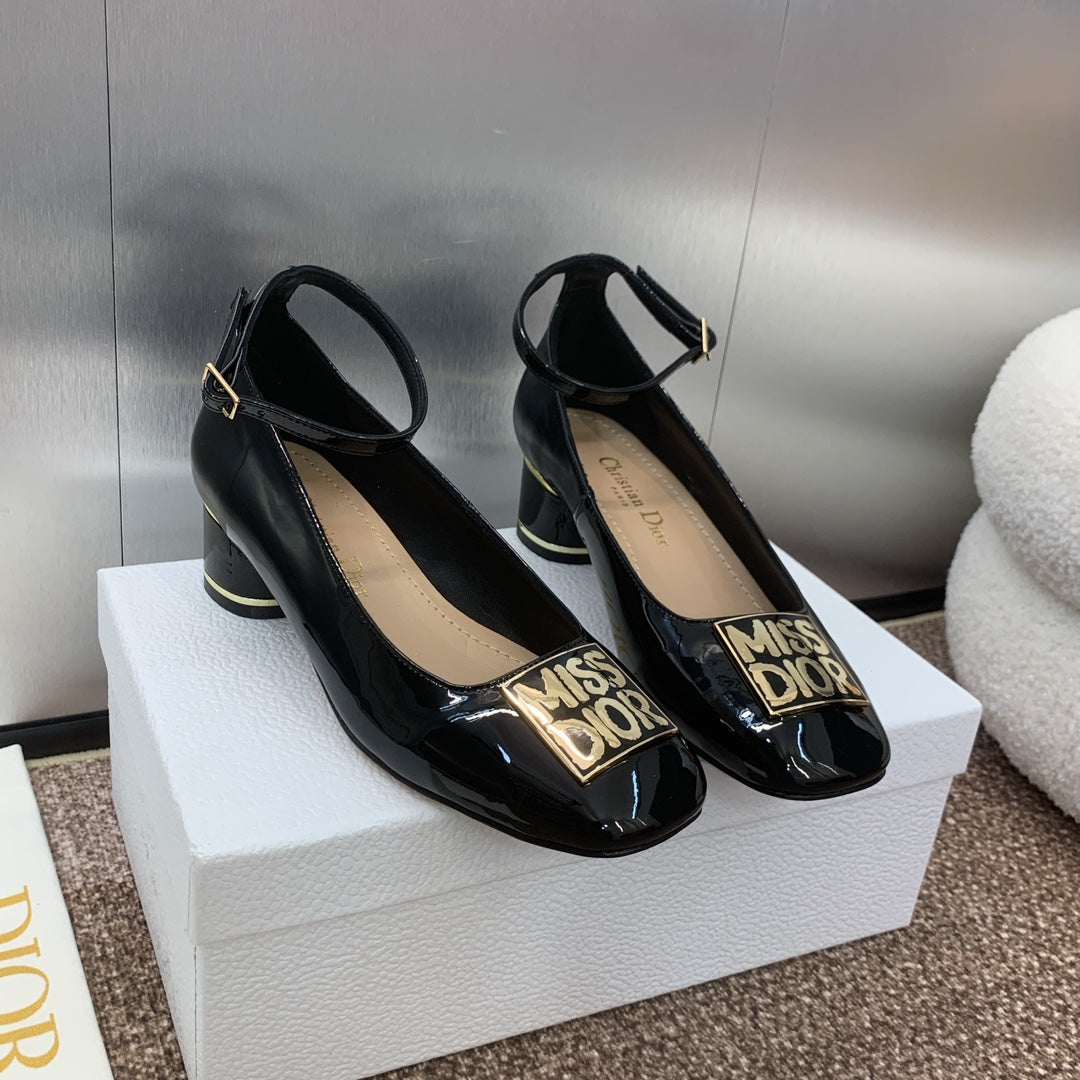 CD Miss Dior Pump 35mm Glossy Black Cowhide