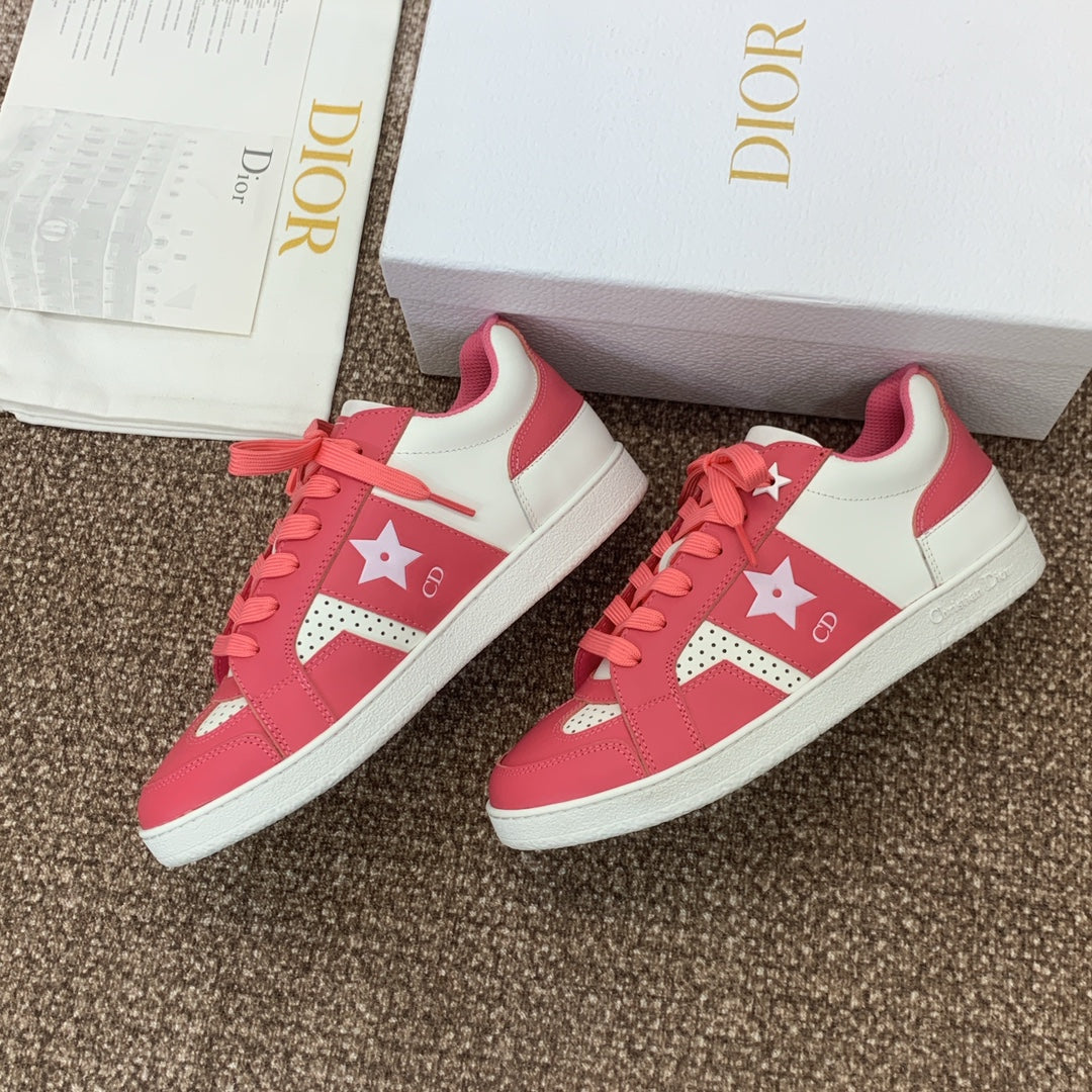 CD Star Sneaker Coral Pink Calfskin