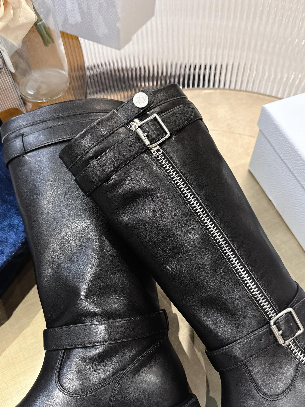 CD 25 high-top boots black calfskin 438777