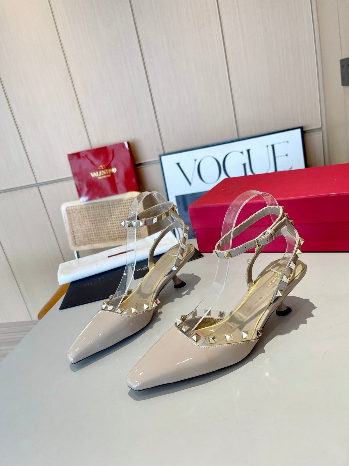 Valentino 25 Rockstud Couture 50mm Pumps Patent Leather
