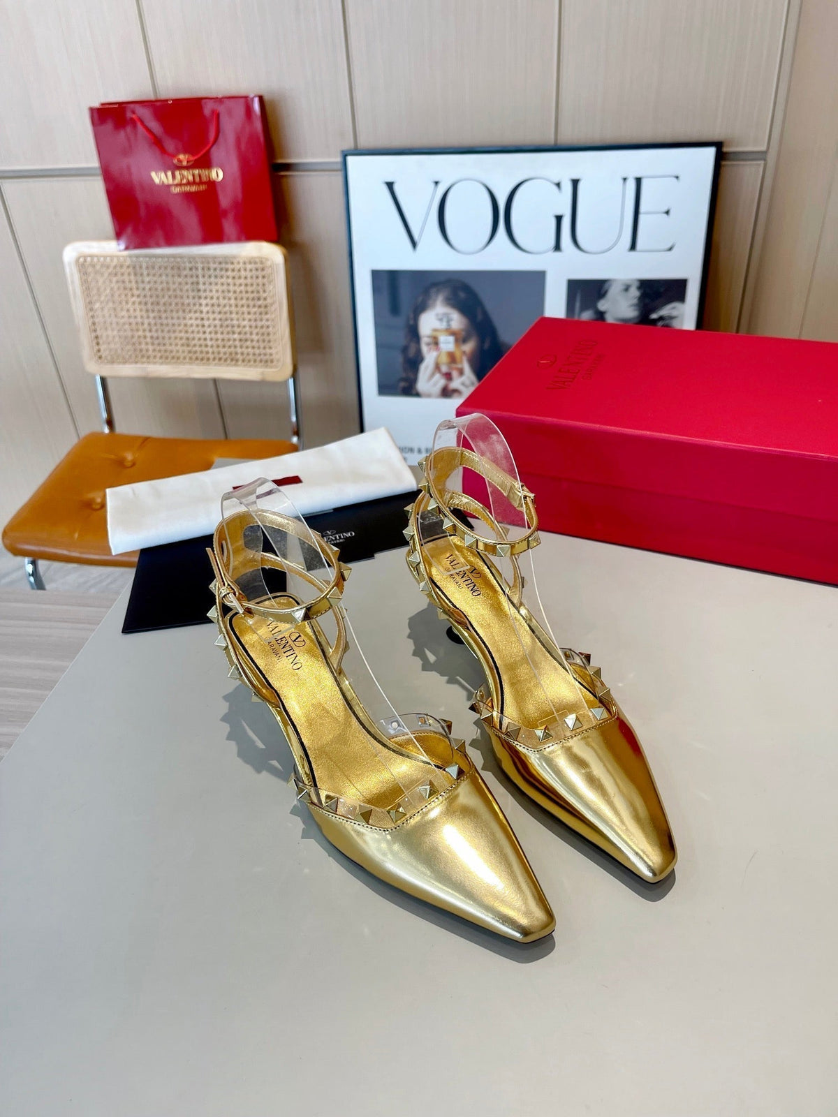 Valentino 25 Rockstud Couture 50mm Pumps Patent Leather